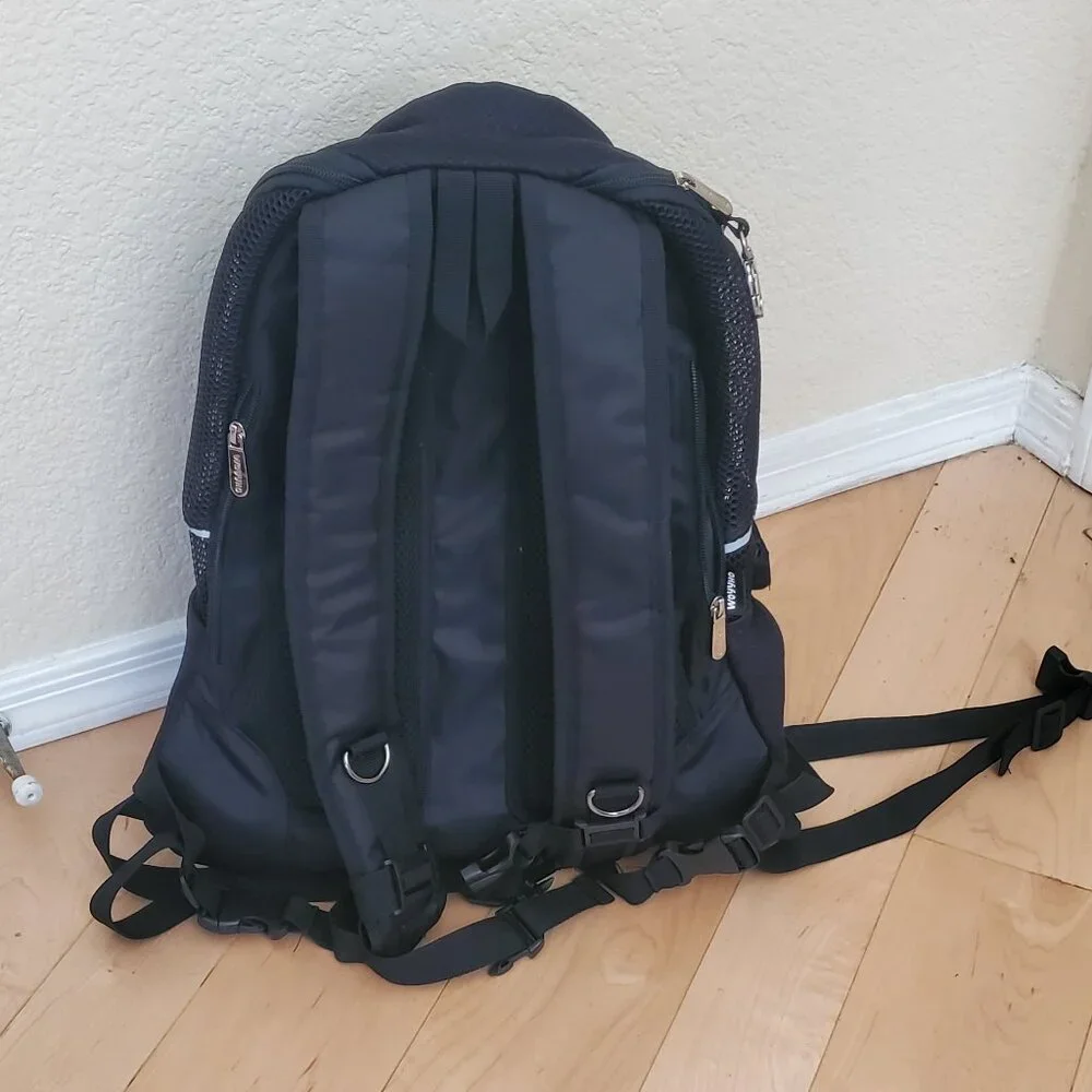 WOYYHO Pet Dog Carrier Backpack Side Storage Pockets Dog Backpack Carrier